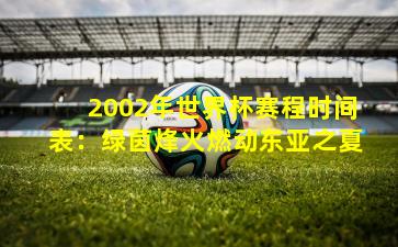 2002年世界杯赛程时间表：绿茵烽火燃动东亚之夏